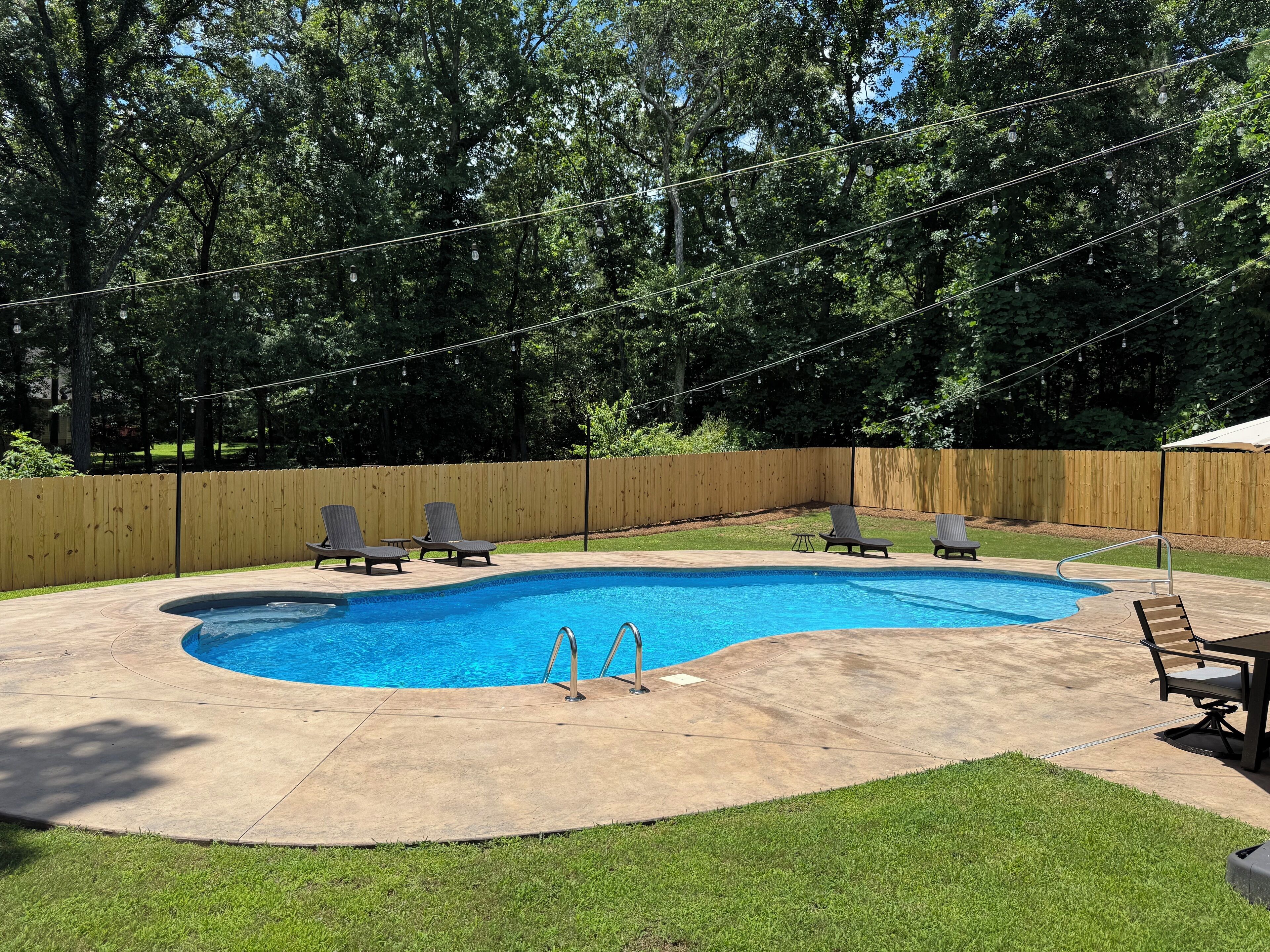 Privacy in the backyard for peace of mind by the pool!