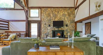 Historic Barn Retreat w/ Pool & Pond Views Longview Pond Lodge by Avantstay