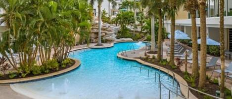 Outdoor pool, a heated pool