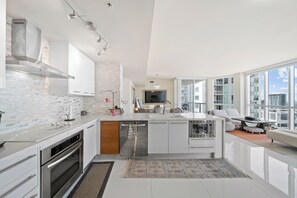 Microwave, oven, stovetop, dishwasher