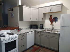 Microwave, oven, stovetop, dishwasher