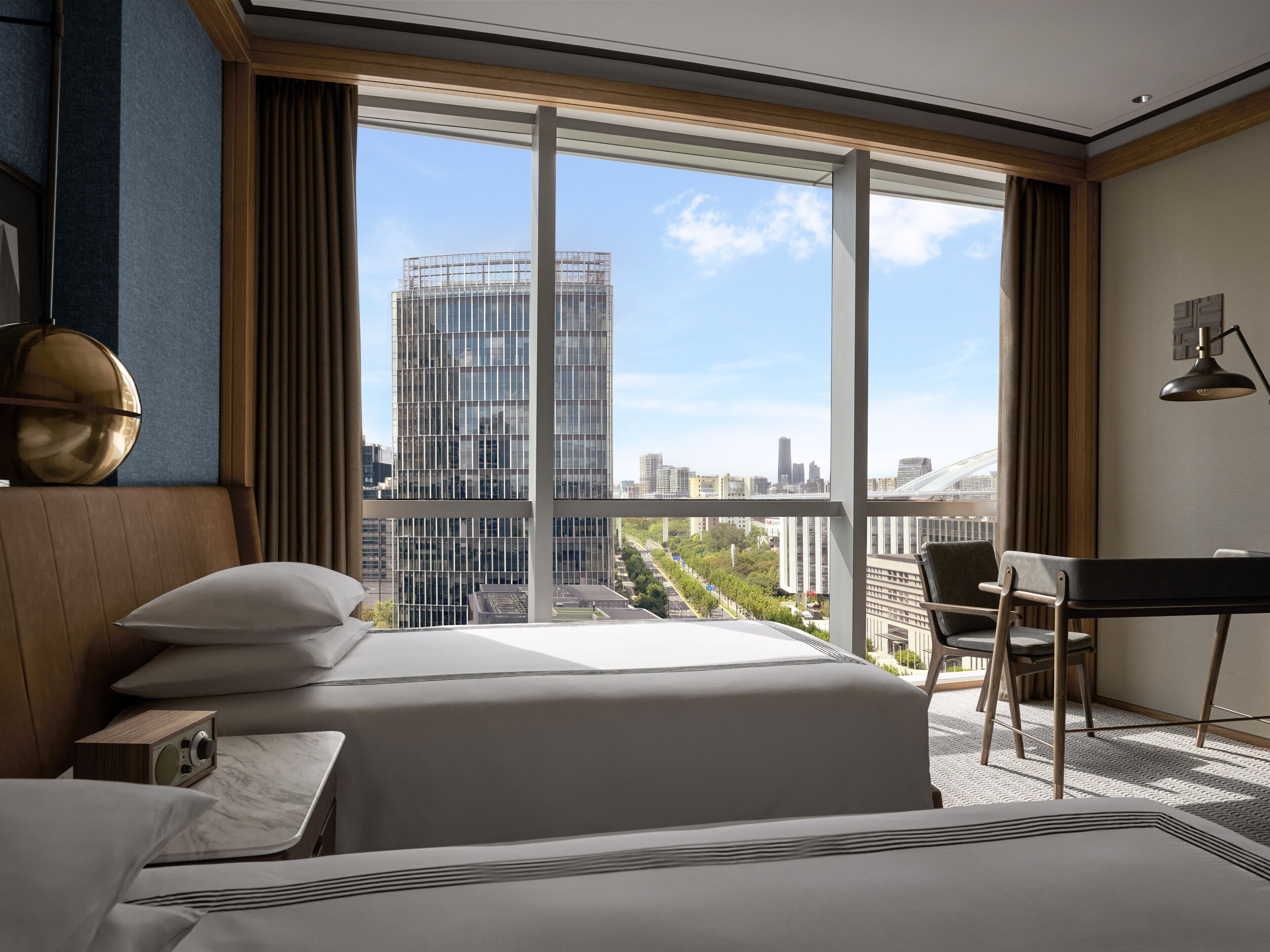 Premium bedding, free minibar items, in-room safe, desk