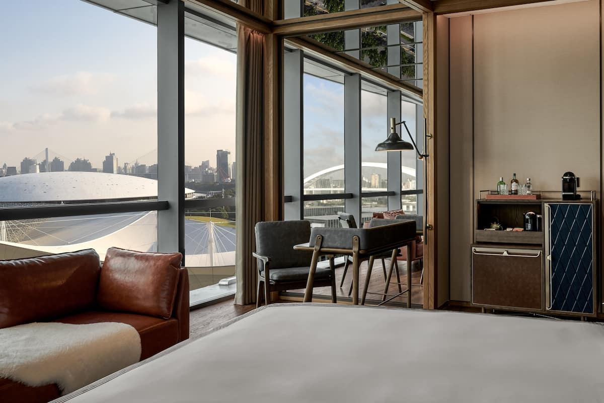 Premium bedding, free minibar items, in-room safe, desk