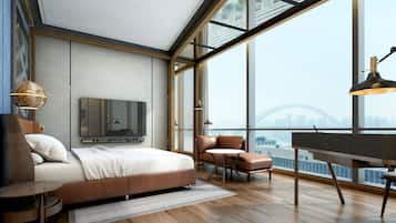 Deluxe-Zimmer, 1 King-Bett, Flussblick | Hochwertige Bettwaren, Minibar (mit einigen kostenlosen Artikeln)