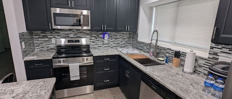 Microwave, stovetop, dishwasher