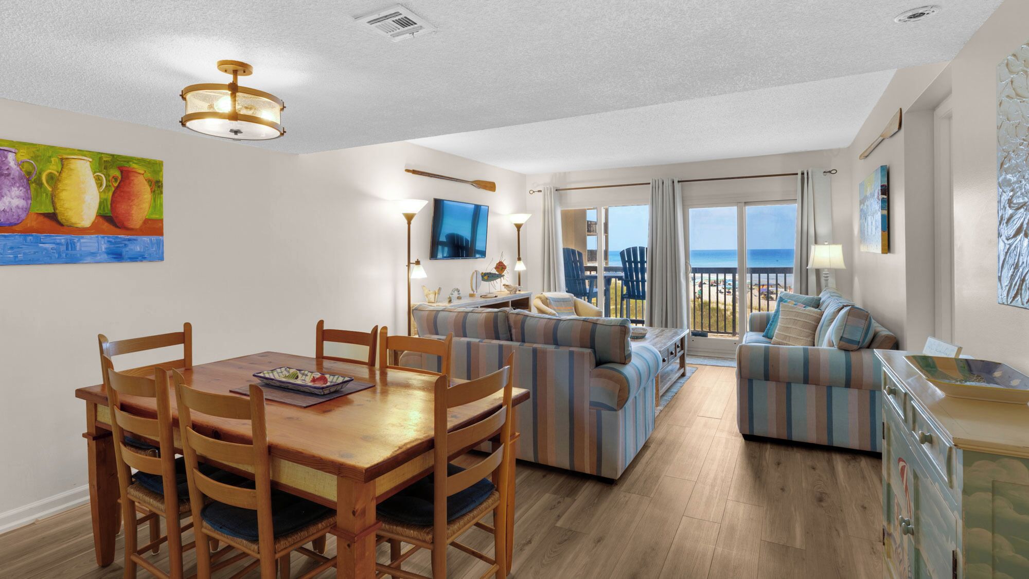 Condo, Multiple Beds, Balcony, Ocean View (Pinnacle Port B2306) | Living area | 42-inch flat-screen TV with digital channels