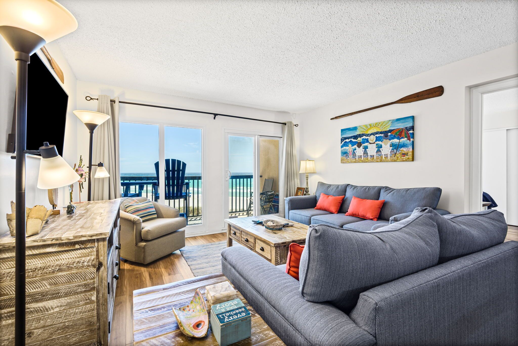 Condo, Multiple Beds, Balcony, Ocean View (Pinnacle Port B2306) | Living area | 42-inch flat-screen TV with digital channels