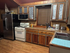Microwave, oven, stovetop, paper towels
