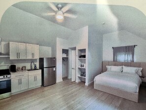 Baita Luxury, 1 letto queen, lato giardino | Cucina privata | Macchina per tè/caffè, macchina per il ghiaccio