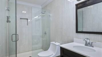 Asciugacapelli, asciugamani, sapone, shampoo