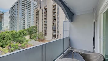 In-room safe, desk, laptop workspace, blackout curtains