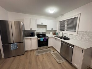 Microwave, oven, stovetop, dishwasher