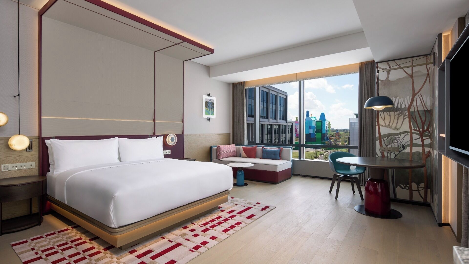 Deluxe-rum - 1 kingsize-säng med bäddsoffa | Minibar, skrivbord, mörkläggningsgardiner och strykjärn/strykbräda