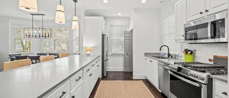 Microwave, oven, stovetop, dishwasher