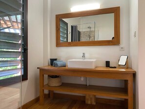 Hair dryer, towels - WEST COTTAGE COCO CANNELLE (DESHAIES)