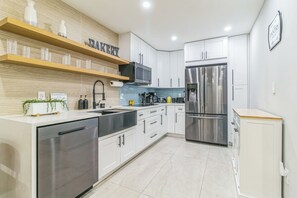 Microwave, stovetop, dishwasher