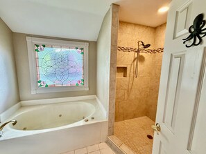 Douche, serviettes fournies