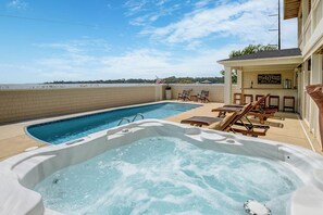 Outdoor spa tub - Meet Me at Sunset | Soundfront Sunsets from the Private Pool and Hot Tub (Kitty Hawk)