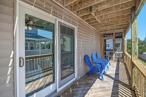 Terrace/patio - The Salty Seahorses | 1,390 ft to the beach | Private Pool, Hot Tub, and Dog Friendly (Corolla)