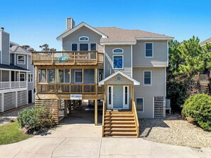 Exterior - The Salty Seahorses | 1,390 ft to the beach | Private Pool, Hot Tub, and Dog Friendly (Corolla)