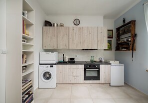 Fridge, oven, stovetop, dishwasher