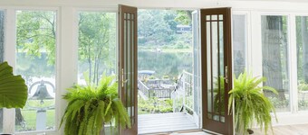 Lakefront Home with Private Beach & Pontoon Boat • Sleeps 20+