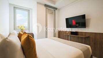 Apartment, 1 Schlafzimmer, Stadtblick | Bügeleisen/Bügelbrett, kostenloses WLAN