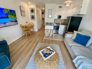 Smart-tv och eldstad