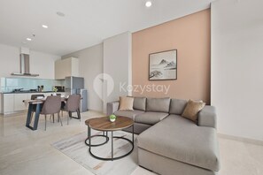 Apartment, 2 Bedrooms, City View | Living area