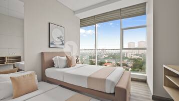 Apartment, 2 Bedrooms, City View | Laptop workspace, iron/ironing board, free WiFi