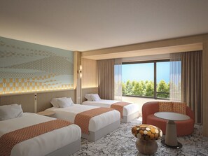 Phòng 2 giường đơn Deluxe, không hút thuốc | Truy cập Internet không dây miễn phí, bộ trải giường 