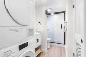 Shower, hair dryer