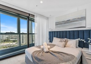 Executive Apartment, 2 Bedrooms, Balcony, Canal View | Premium bedding, iron/ironing board, free WiFi, bed sheets