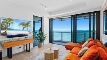 Appartement Ălite, 2 chambres, vue ocĂ©an | Coin sĂ©jour