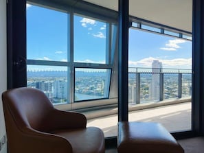 Executive Apartment, Ocean View | Premium bedding, blackout drapes, iron/ironing board, free WiFi