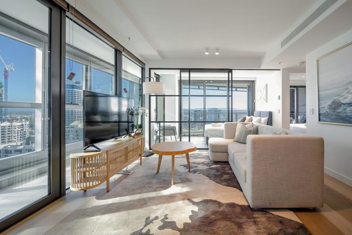 Superior Apartment, 2 Bedrooms, Balcony, Canal View | Living area
