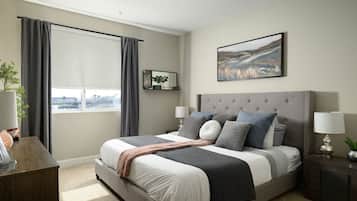 1 bedroom, iron/ironing board, travel crib, free WiFi