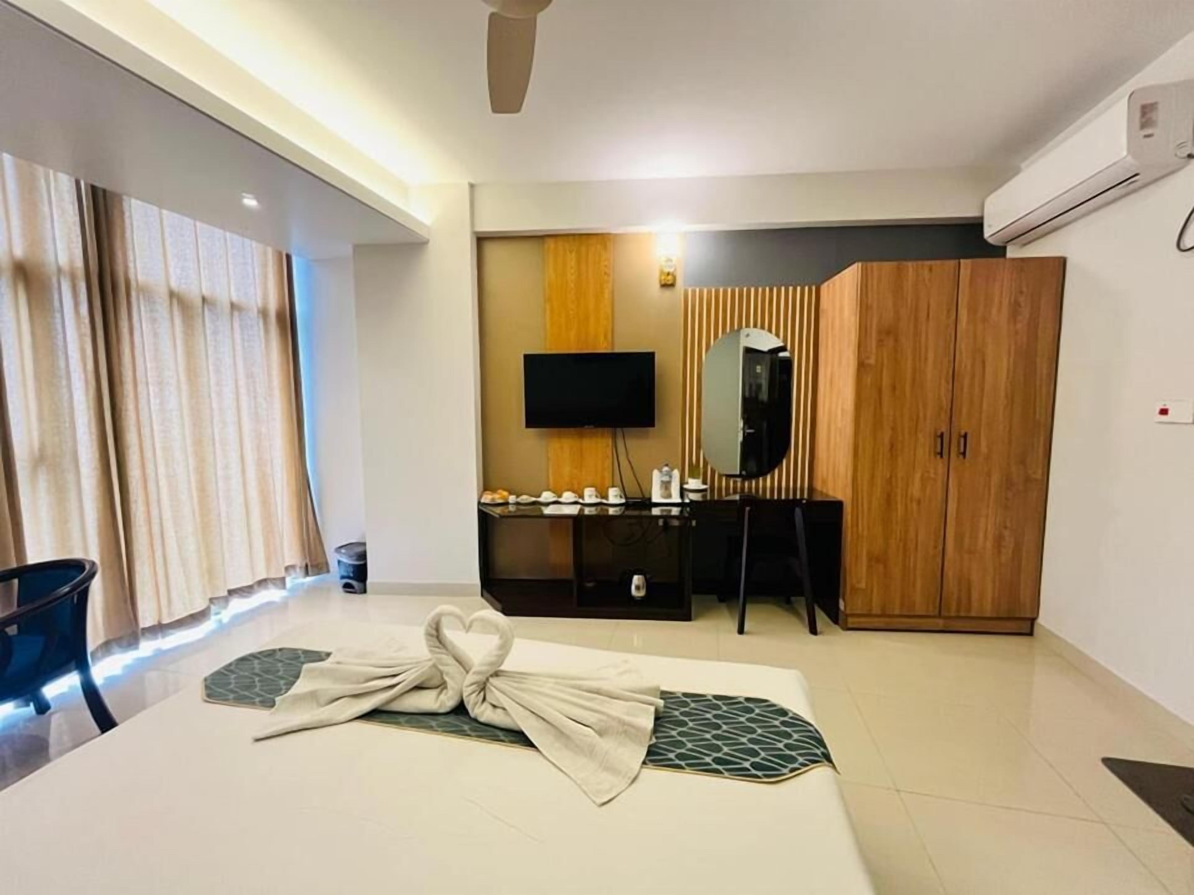 Standaard tweepersoonskamer, uitzicht op stad | Gratis wifi