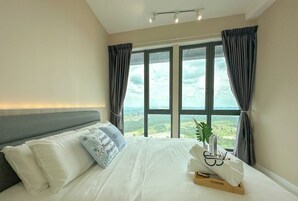 公寓, 1 张大床和 1 张沙发床, 城市景观 | 遮光窗帘、熨斗/熨衣板、免费 WiFi