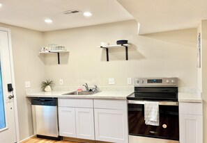 Microwave, oven, stovetop, dishwasher