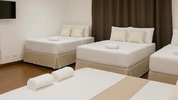 Down comforters, soundproofing, free WiFi, bed sheets