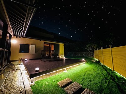 Shikino-an Itoshima 1300 ㎡ Panoramic open-air bath in the great nature! More than 5 parking spaces, sauna, private BBQ facilities, pets allowed