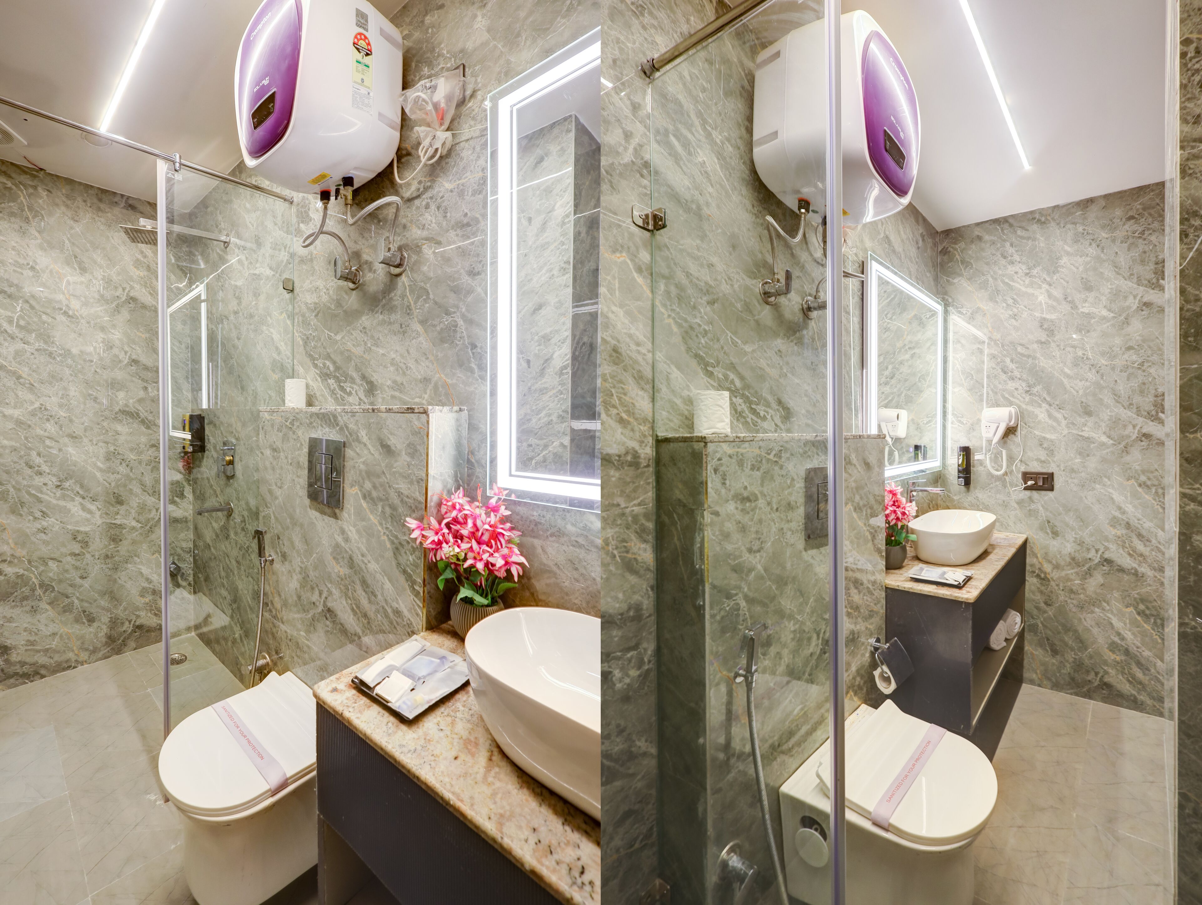 Deluxe Double Room | Bathroom | Free toiletries, slippers, soap, shampoo