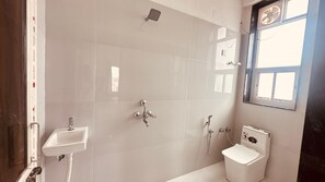 Basic Quadruple Room | Bathroom | Shower, towels, soap - Shyam Resort (Danta Ramgarh)