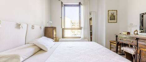 1 bedroom, desk, iron/ironing board, travel cot