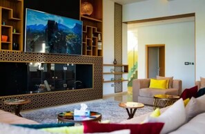 TV connectée, cheminée