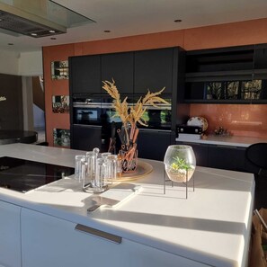 Microwave, oven, stovetop, dishwasher