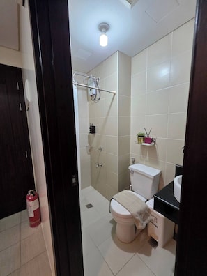 Shower, hair dryer