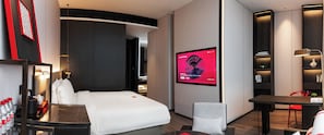 Jiaming City View King Room | ผ้าปูที่นอนฝ้ายอียิปต์, เครื่องนอนระดับพรีเมียม, ผ้านวมขนเป็ด