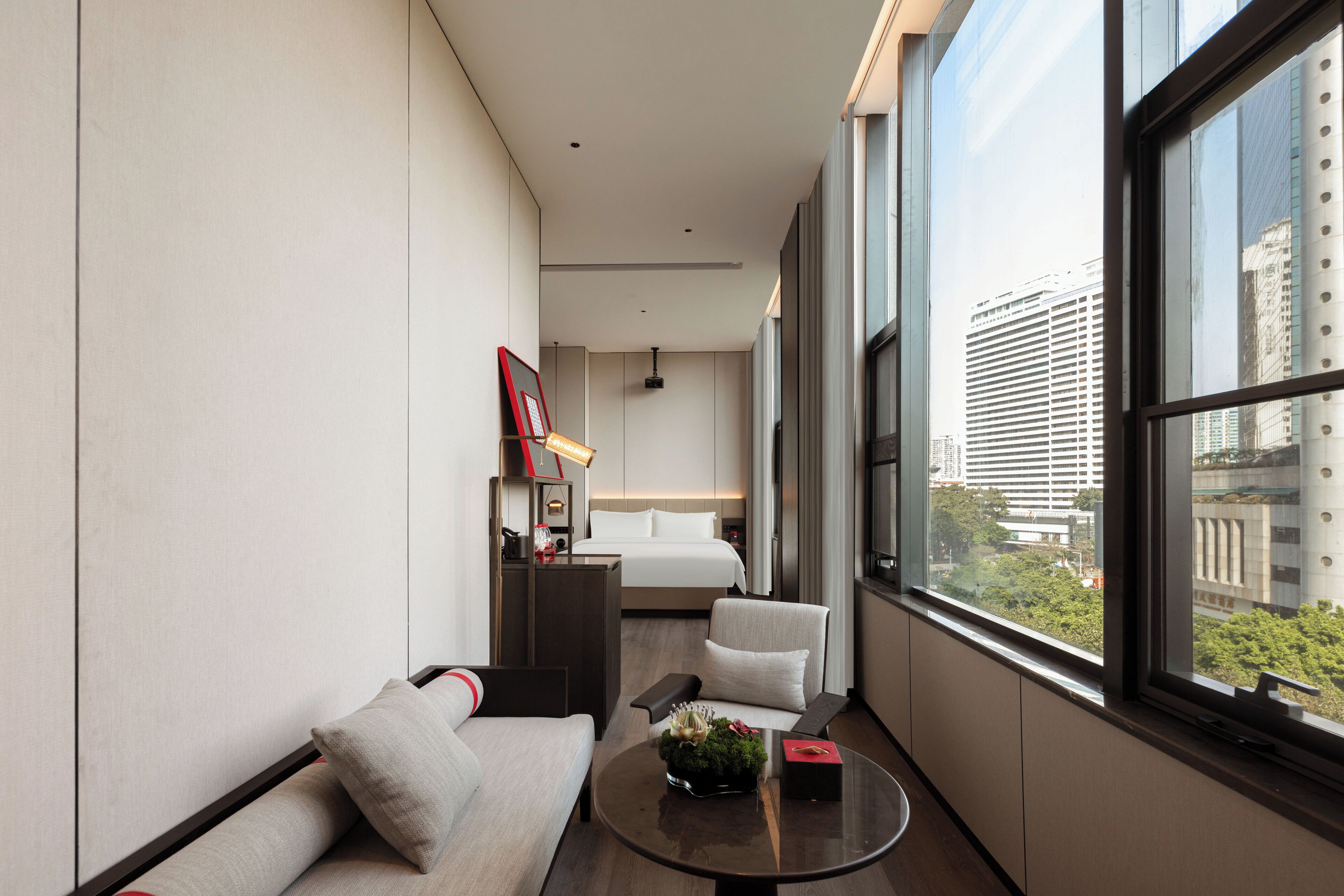 Mingxin City View King Room | Egyptian cotton sheets, premium bedding, down comforters